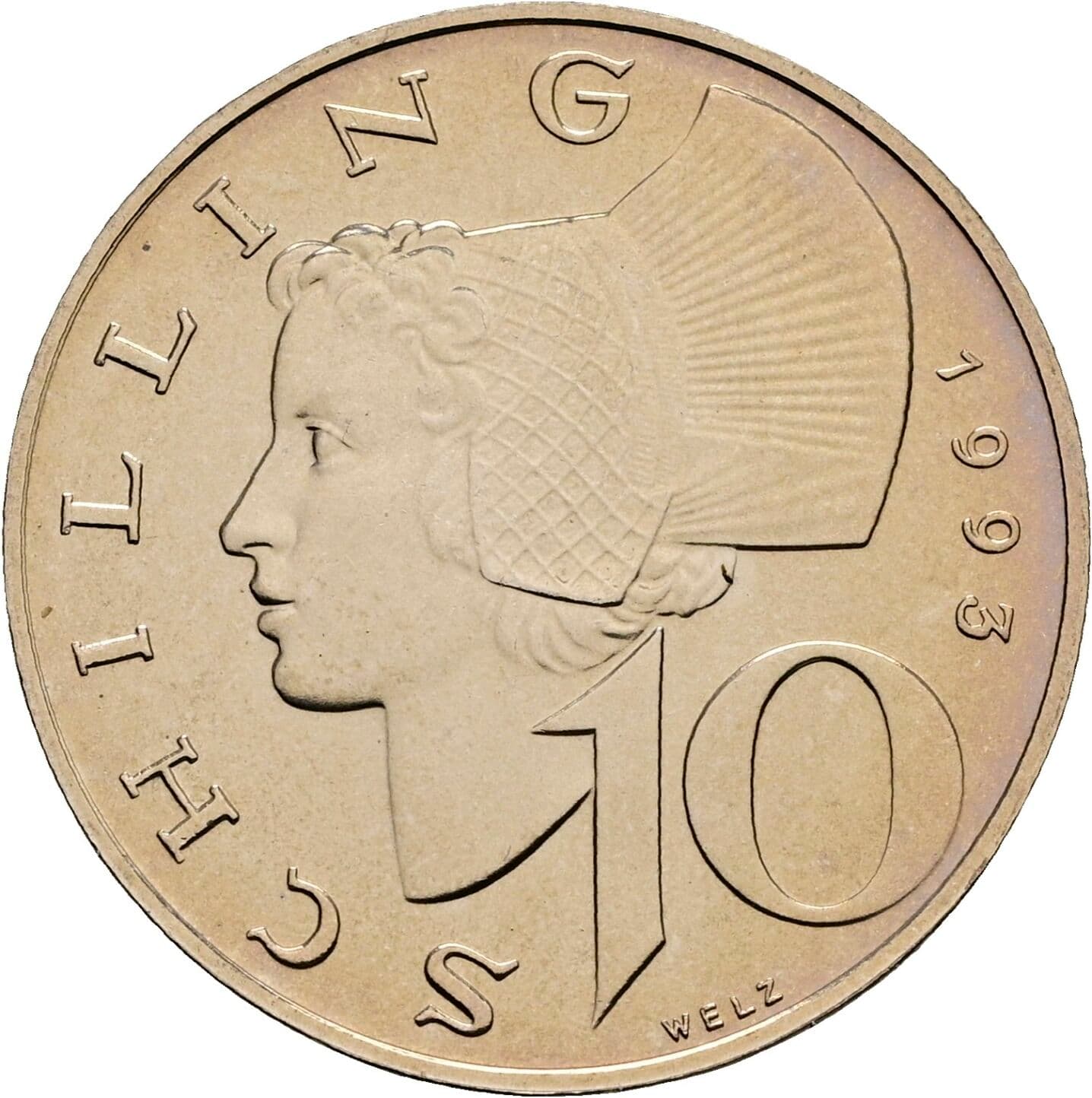 10 Schilling 1993 – Vorderseite