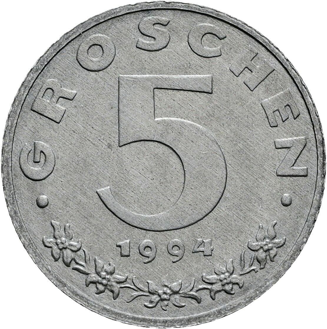 5 Groschen 1994 – Vorderseite