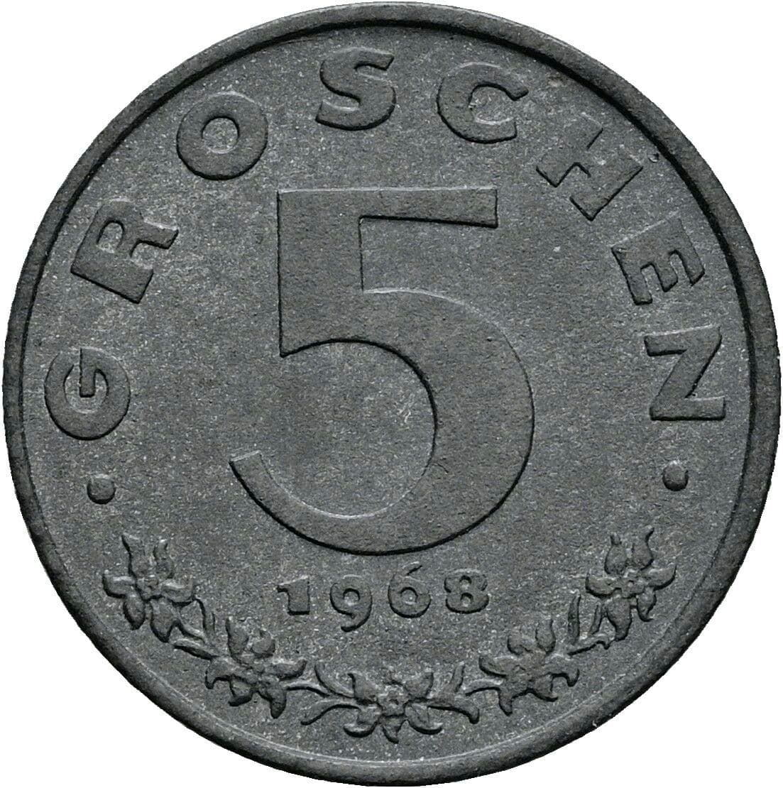 5 Groschen 1968 – Vorderseite