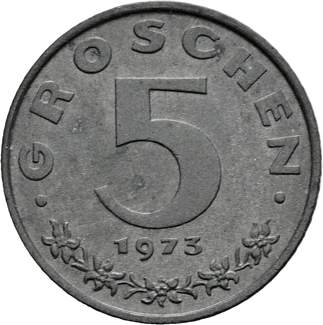 5 Groschen 1973 – Vorderseite