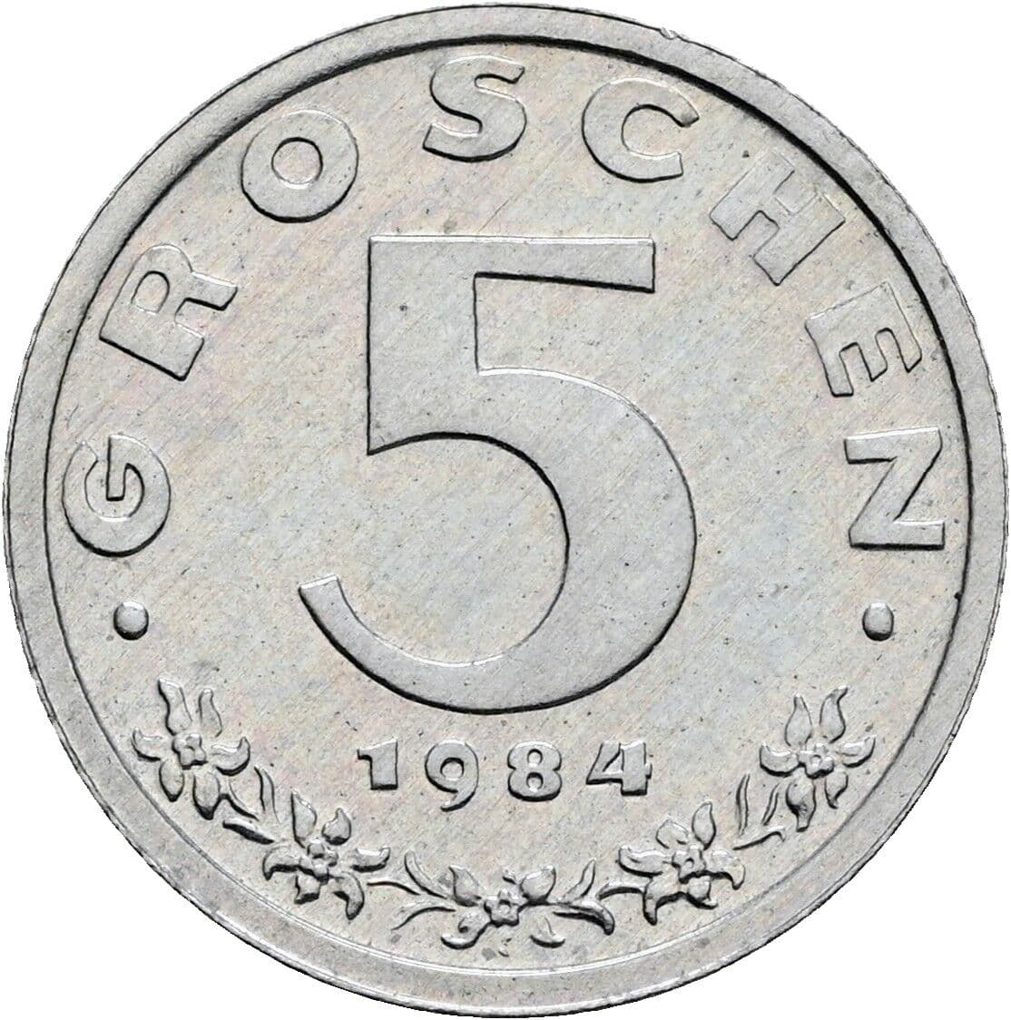 5 Groschen 1984 – Vorderseite