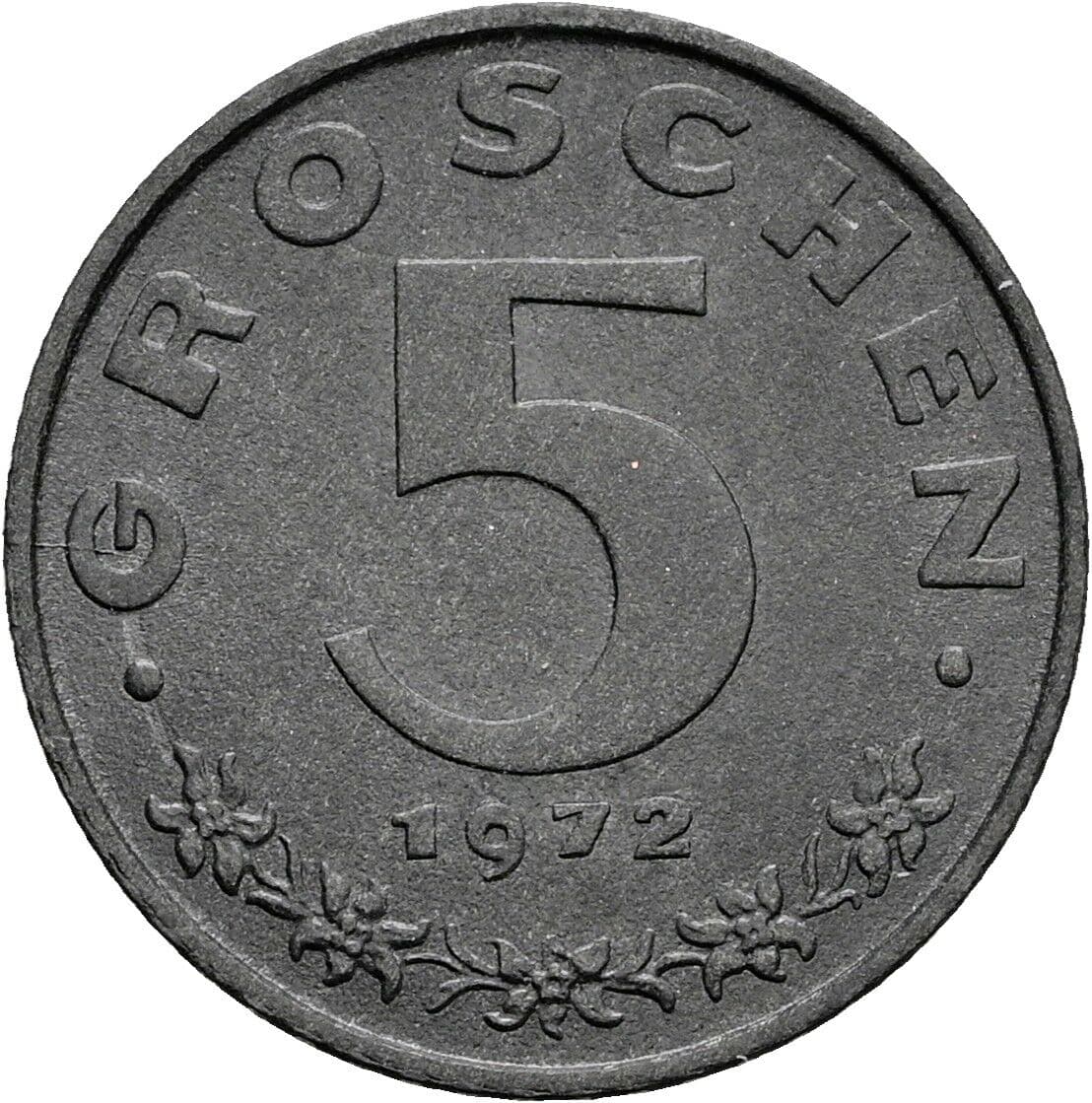 5 Groschen 1972 – Vorderseite