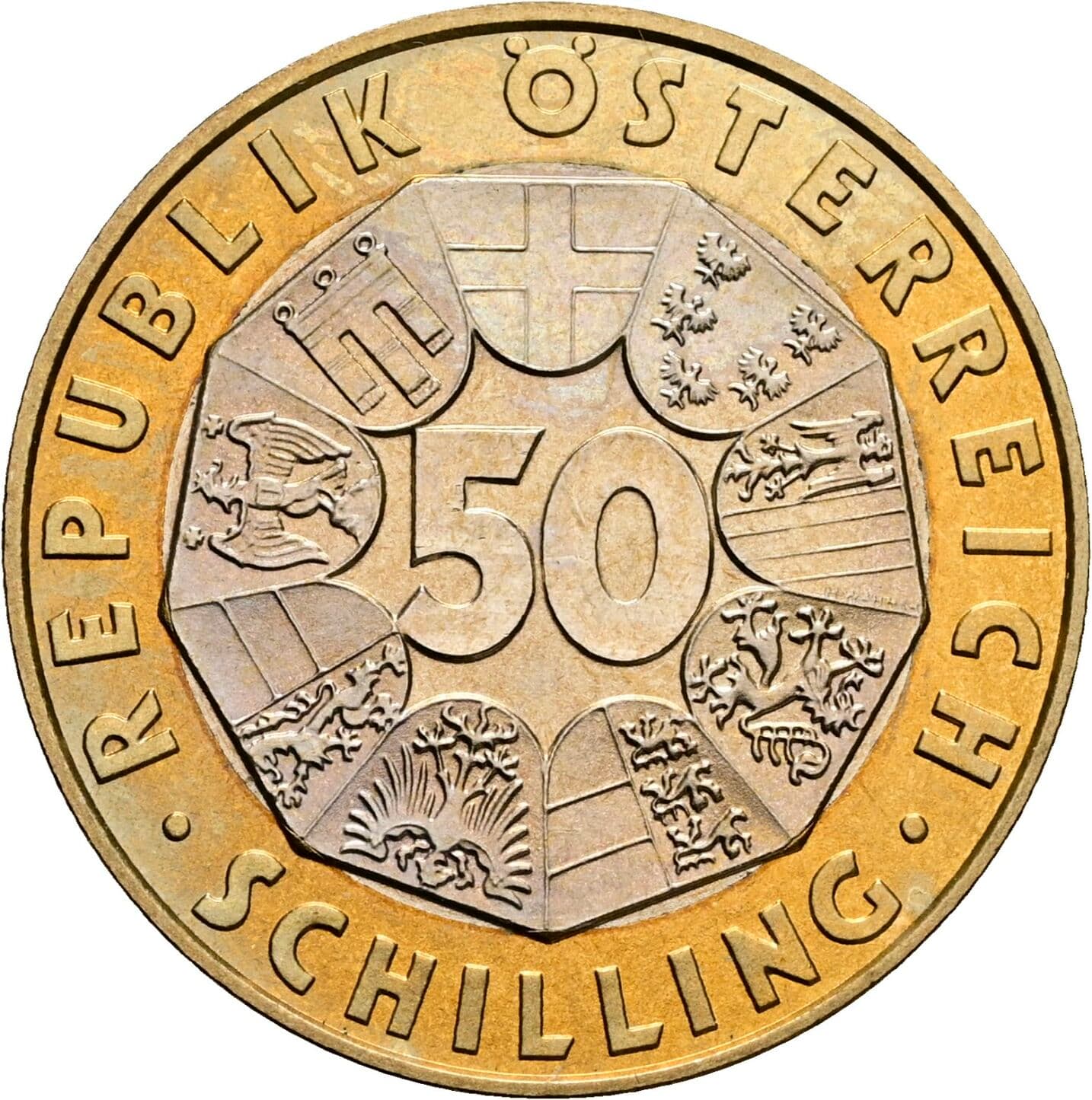 50 Schilling 1999 – Vorderseite