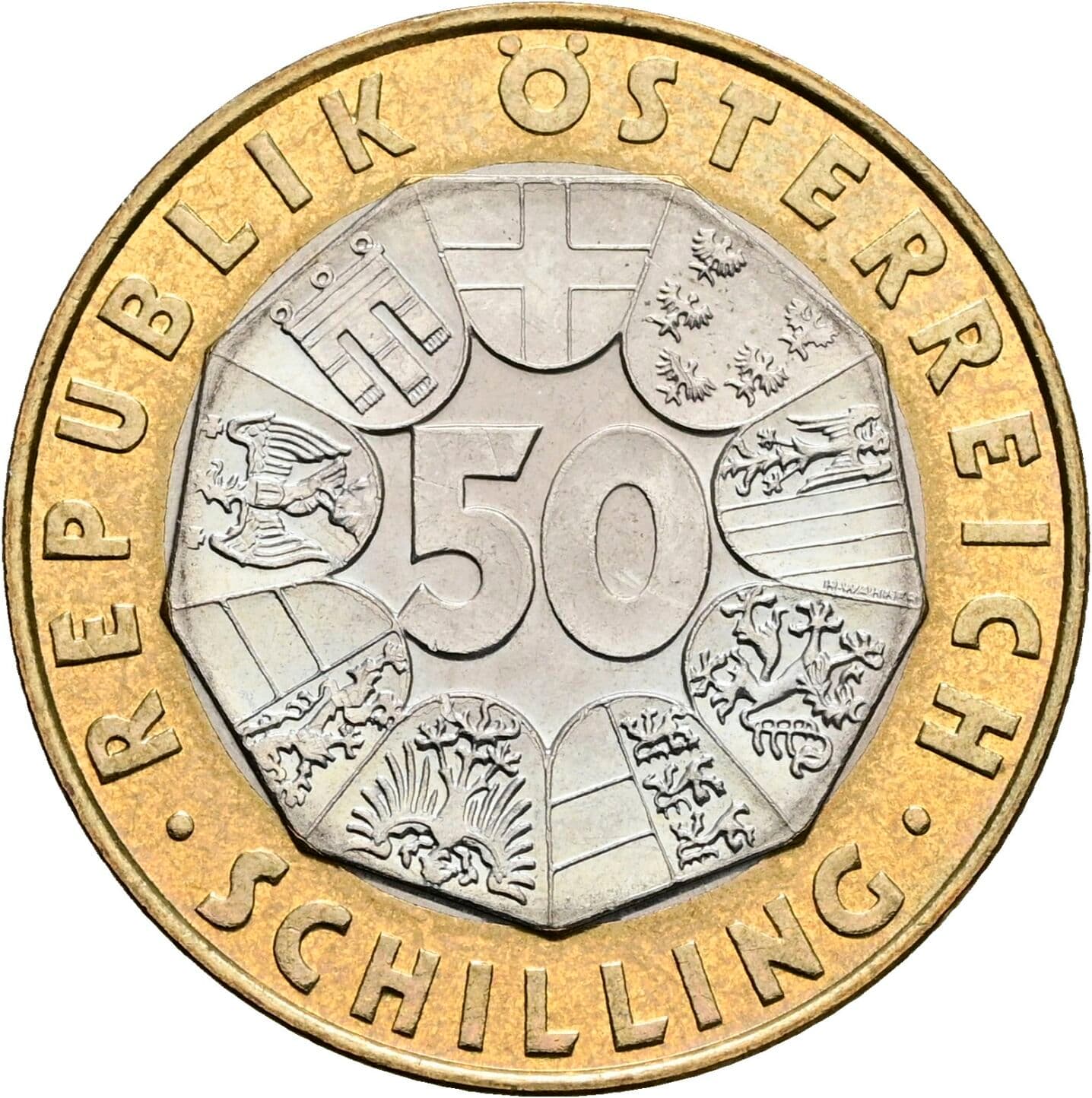 50 Schilling 1998 – Vorderseite