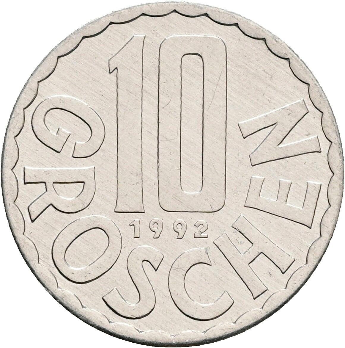 10 Groschen 1992 – Vorderseite