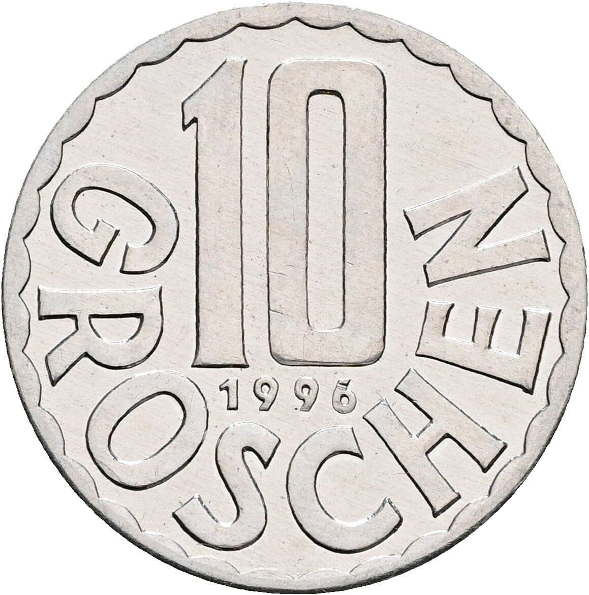10 Groschen 1996 – Vorderseite