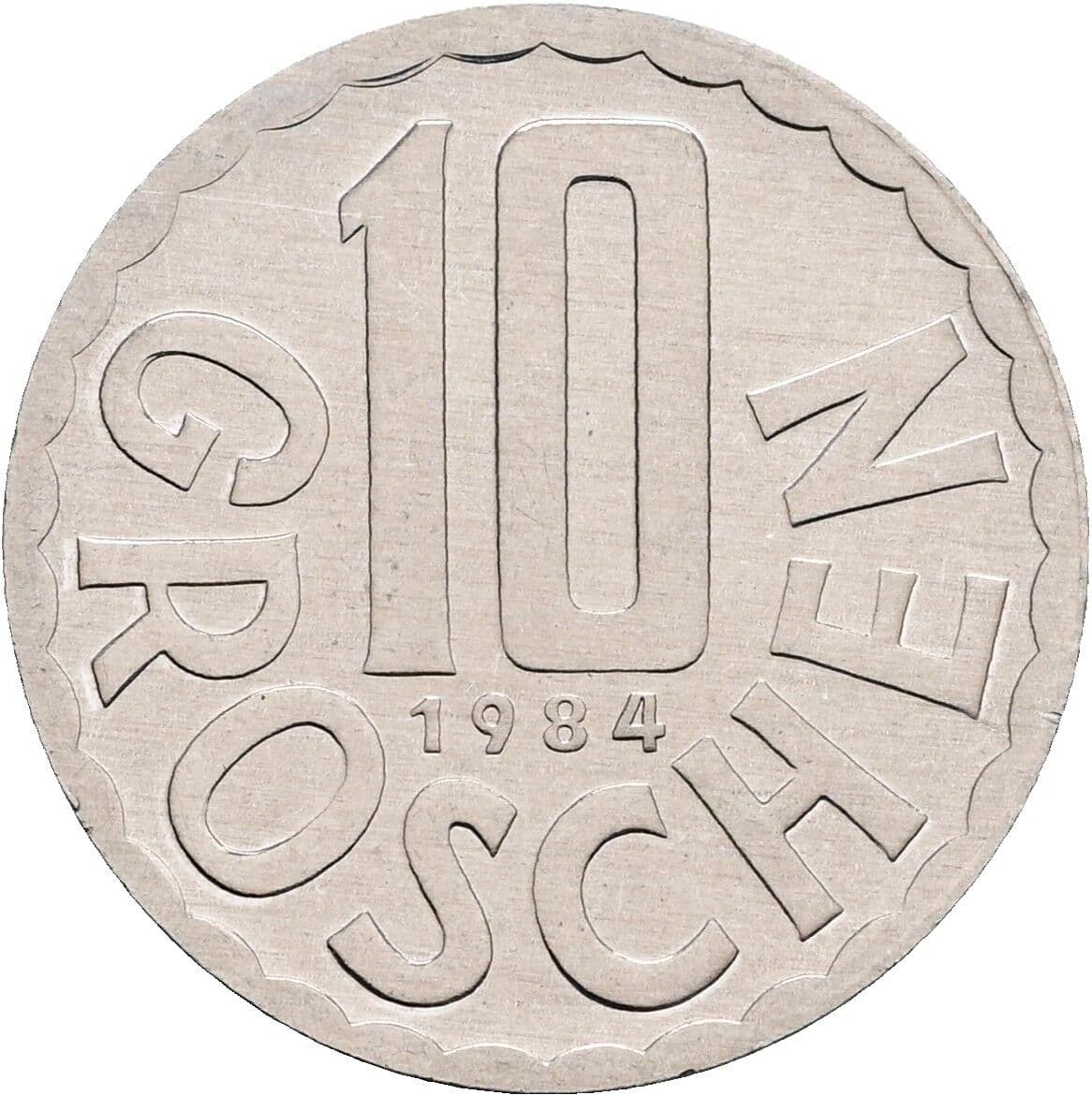 10 Groschen 1984 – Vorderseite