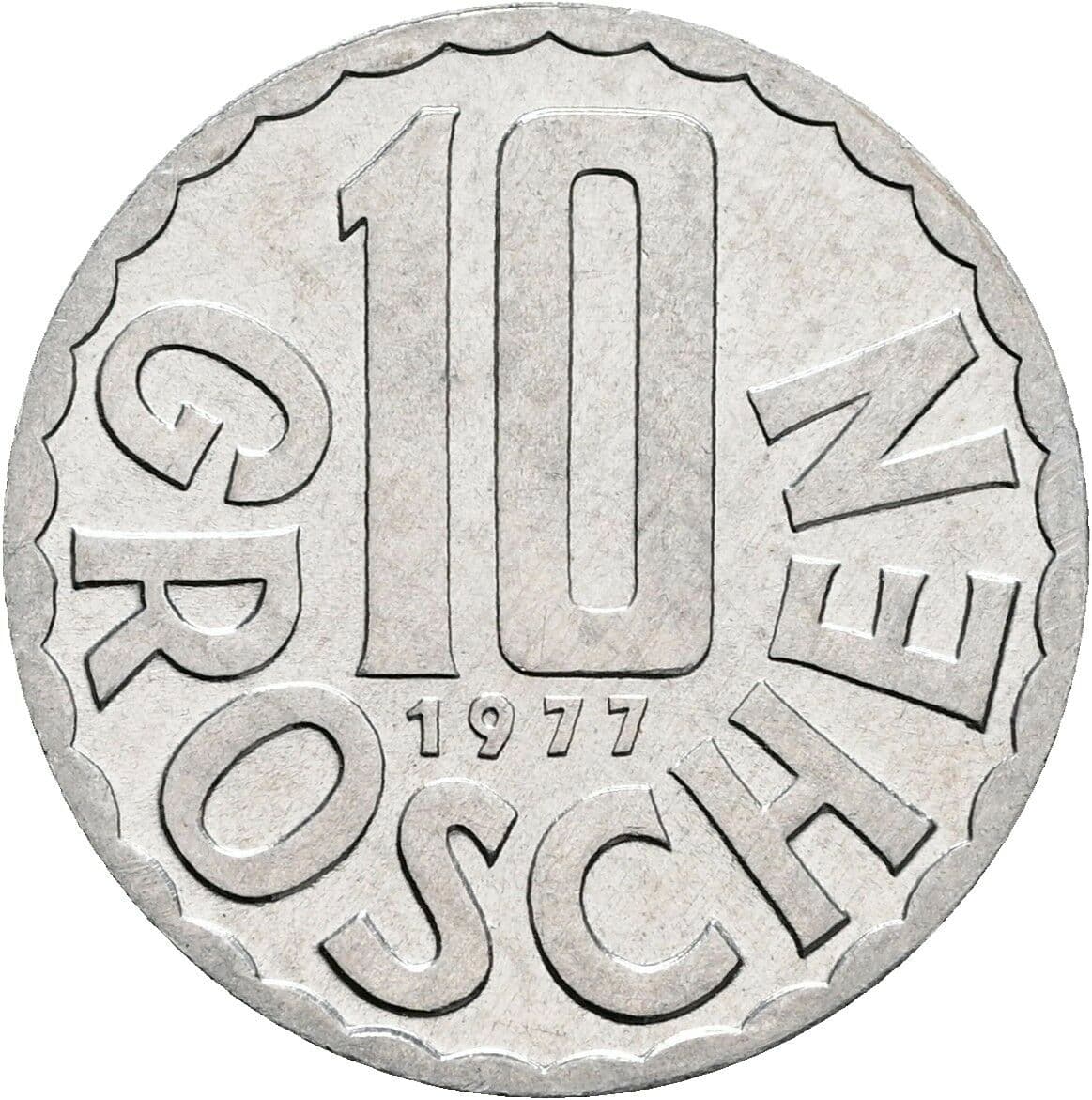 10 Groschen 1977 – Vorderseite