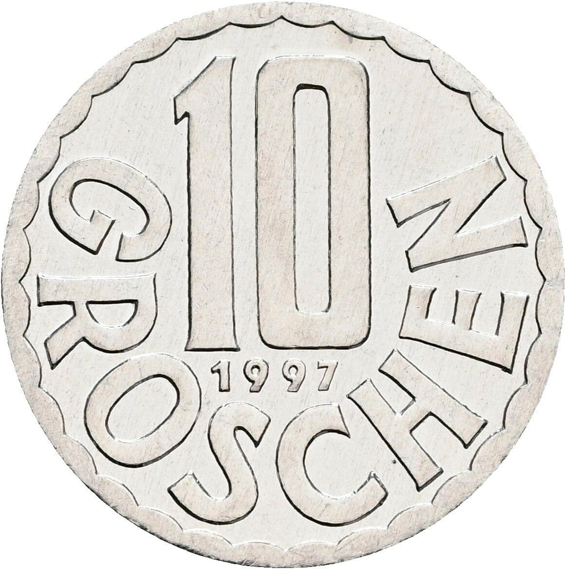 10 Groschen 1997 – Vorderseite