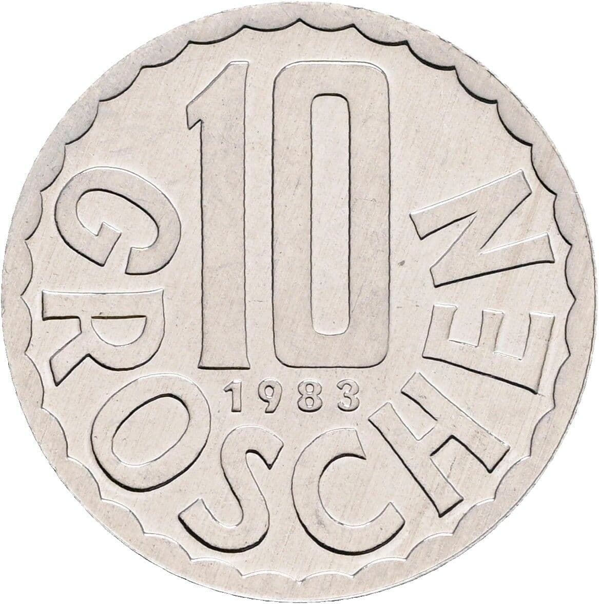 10 Groschen 1983 – Vorderseite