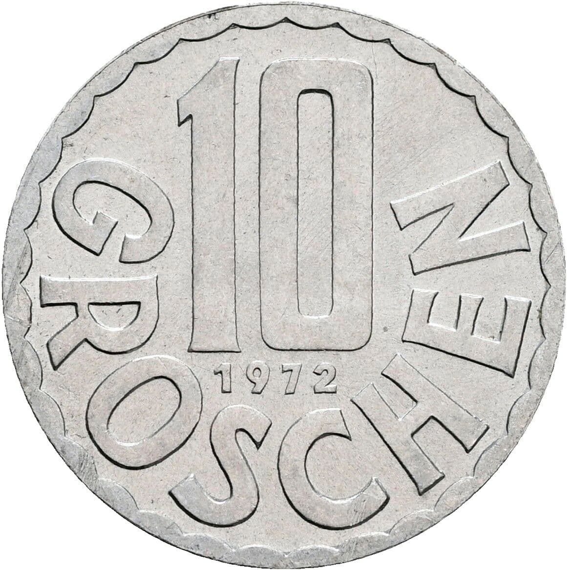 10 Groschen 1972 – Vorderseite