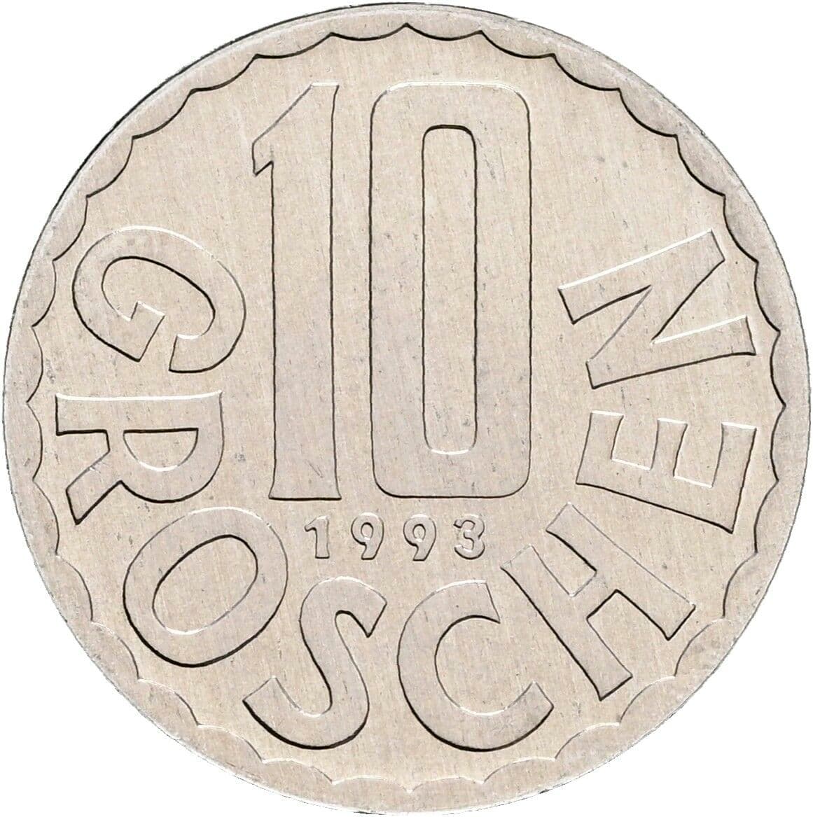10 Groschen 1993 – Vorderseite