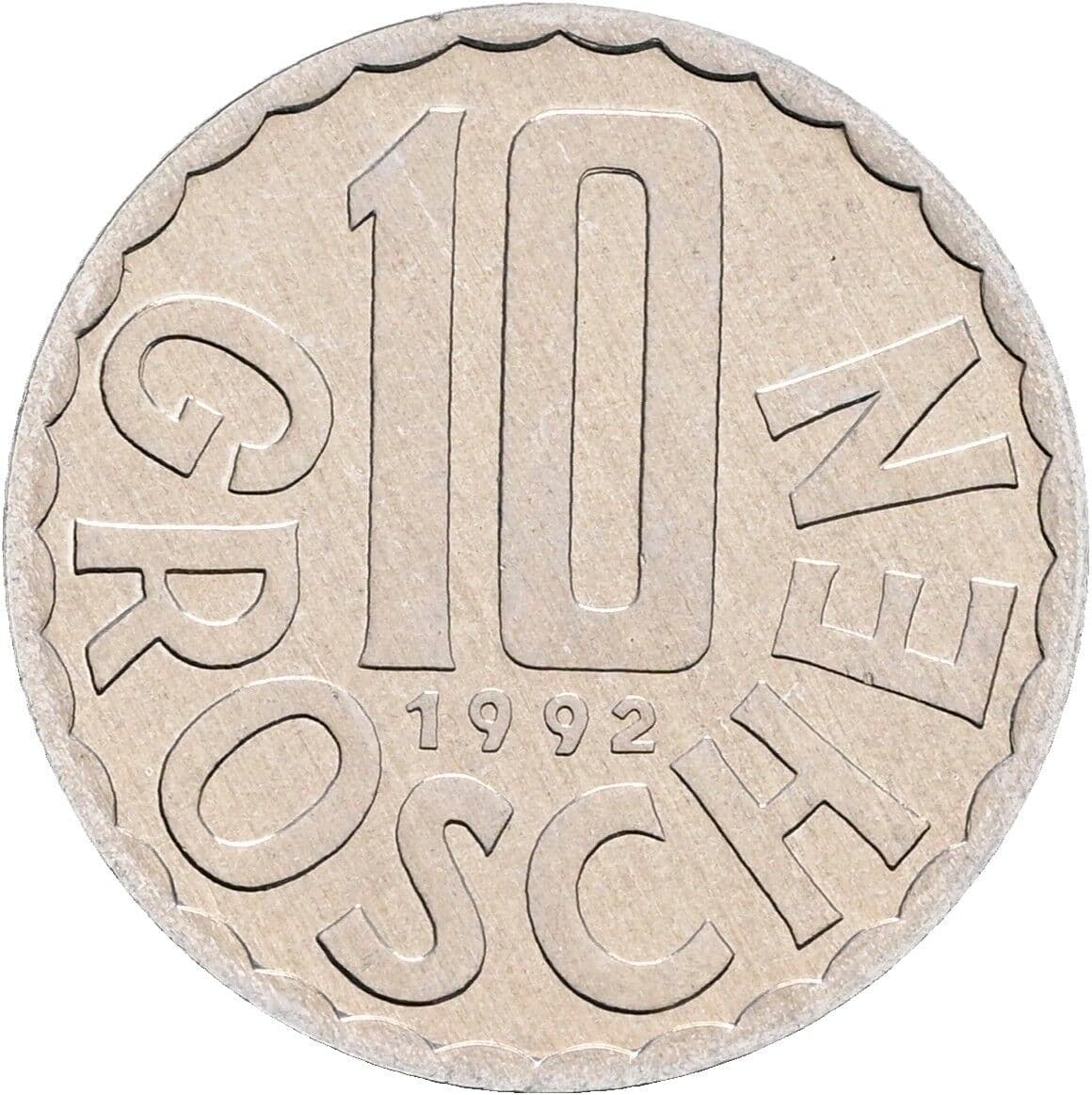 10 Groschen 1992 – Vorderseite