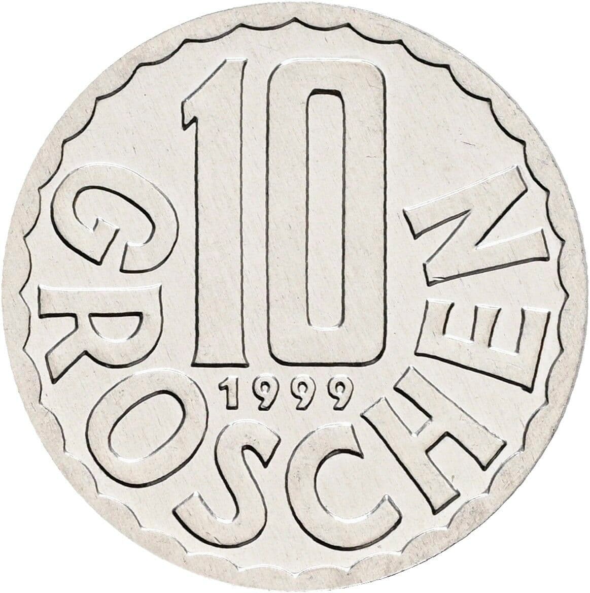 10 Groschen 1999 – Vorderseite
