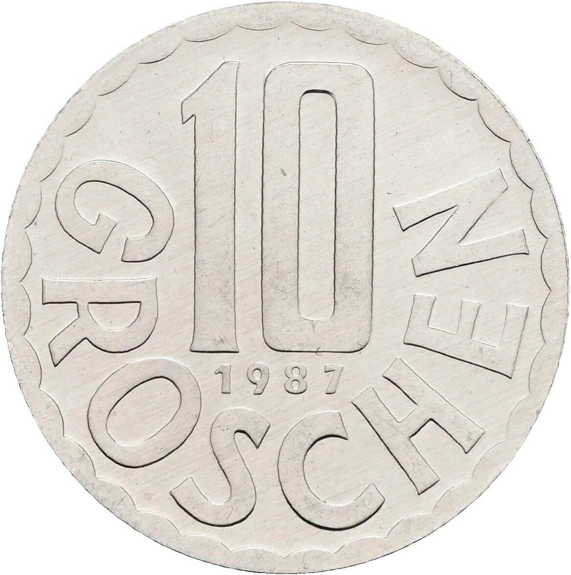 10 Groschen 1987 – Vorderseite