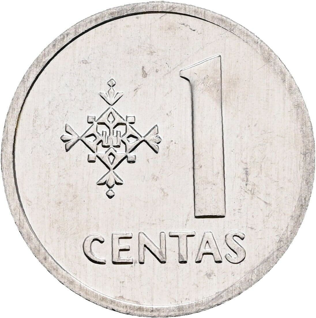 1 Centas 1991 – Vorderseite