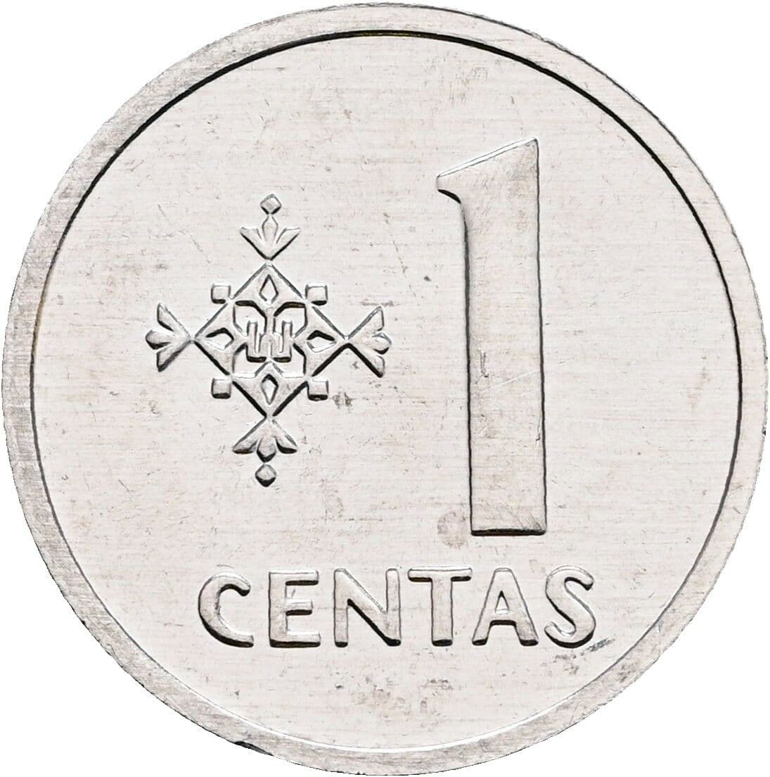 1 Centas 1991 – Vorderseite