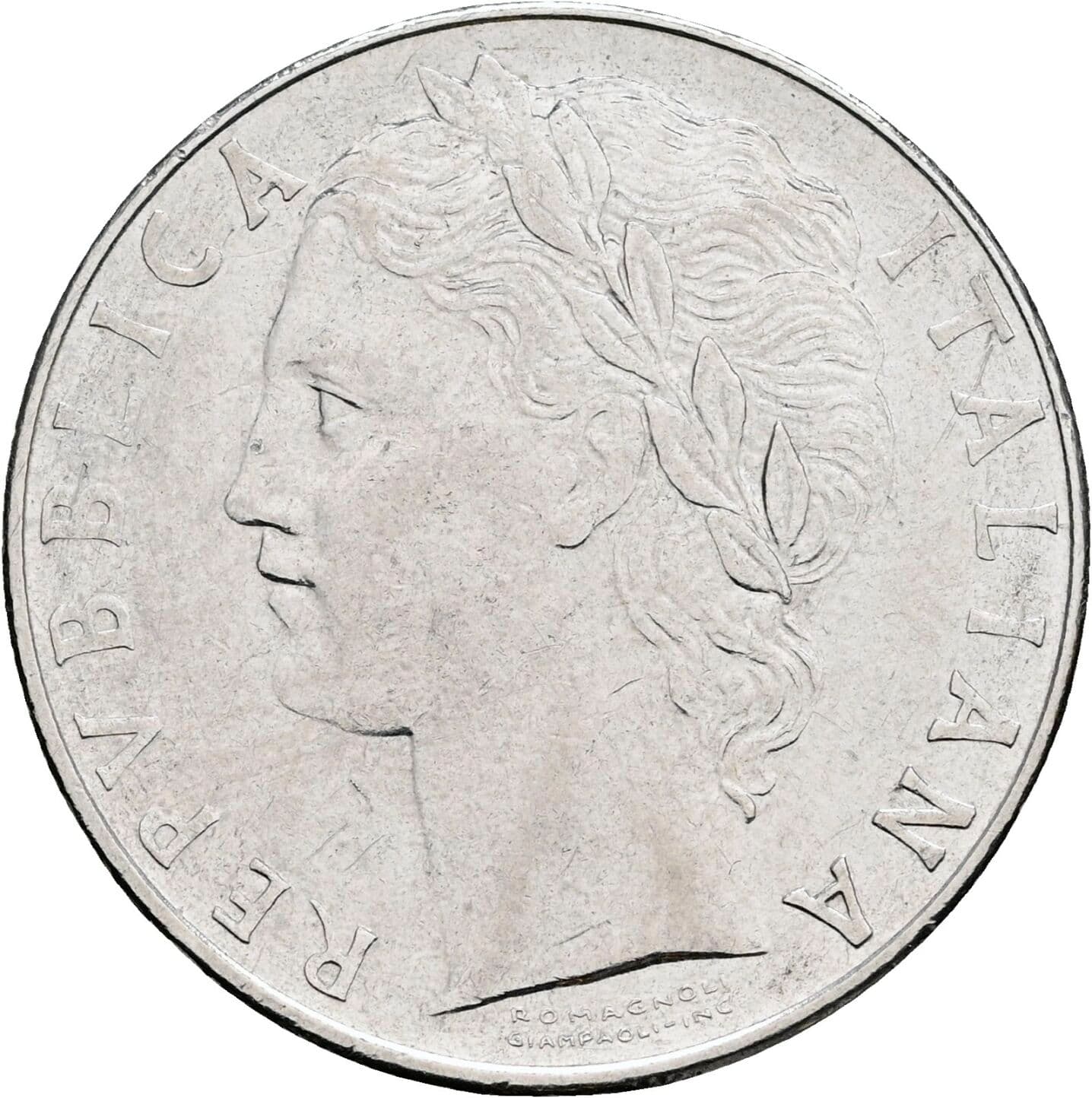 100 Lire 1976 – Vorderseite