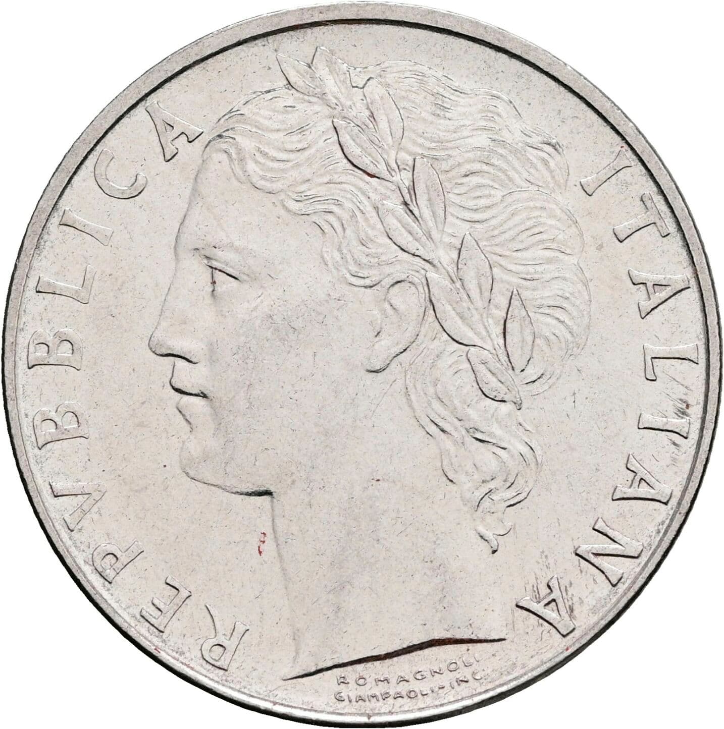 100 Lire 1958 – Vorderseite