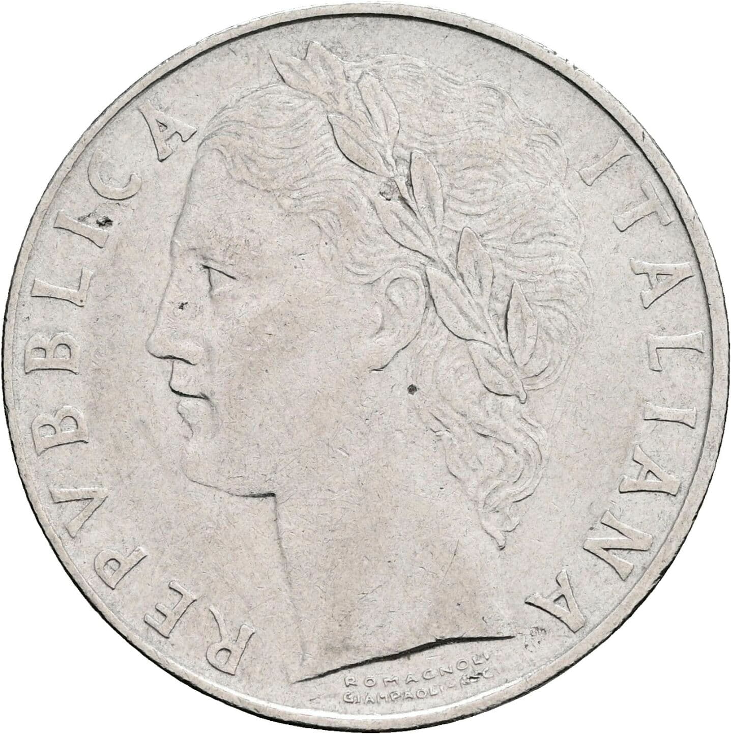 100 Lire 1958 – Vorderseite