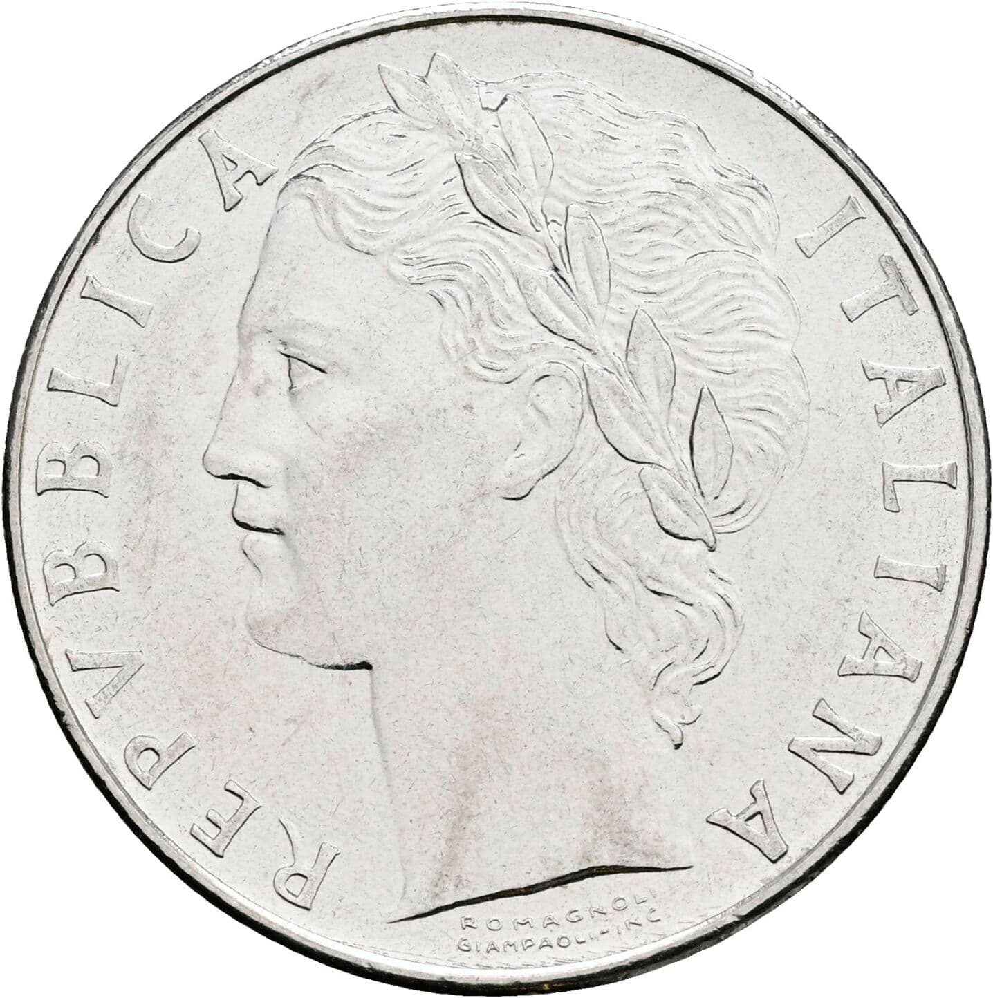 100 Lire 1977 – Vorderseite