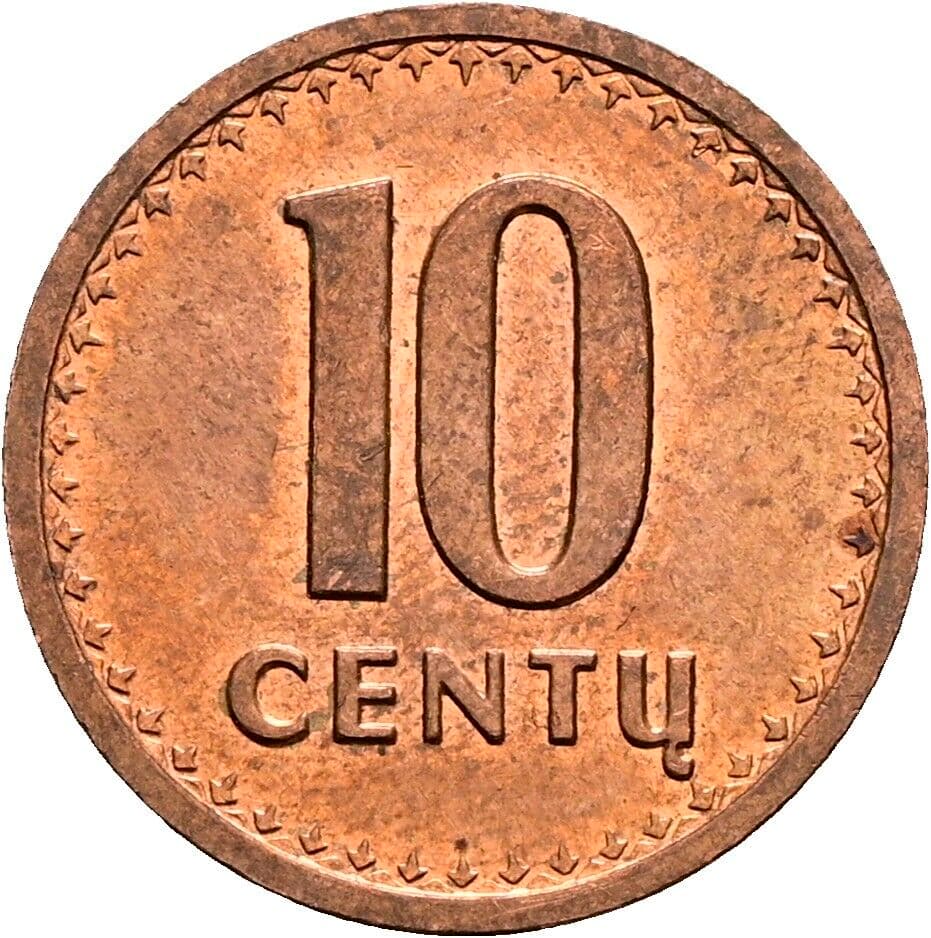 10 Centu 1991 – Vorderseite