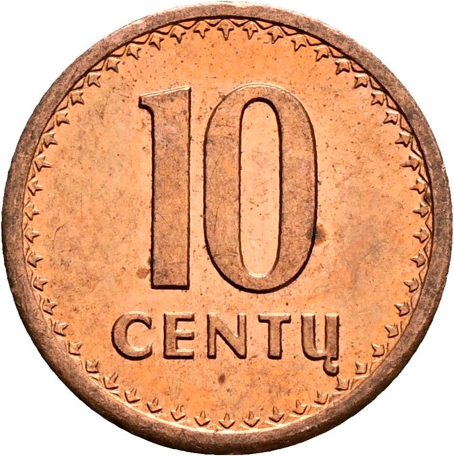 10 Centu 1991 – Vorderseite