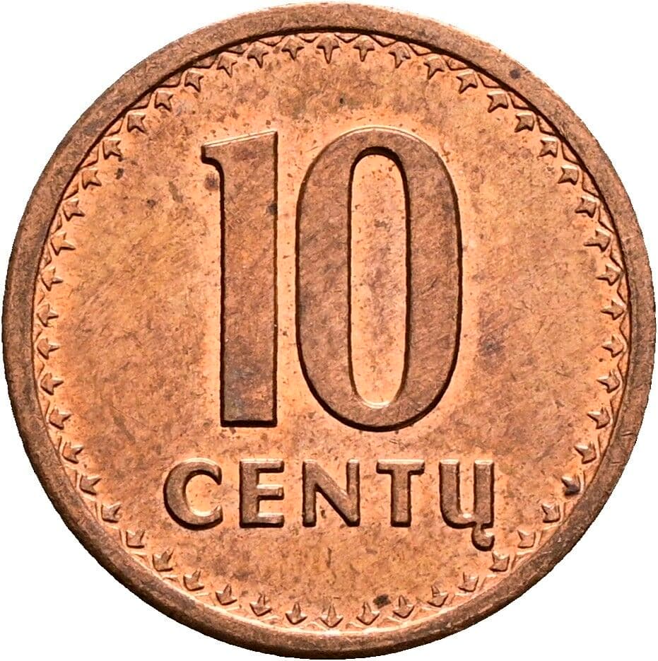 10 Centu 1991 – Vorderseite