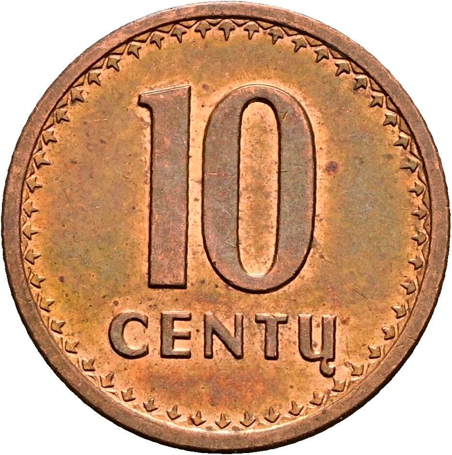 10 Centu 1991 – Vorderseite