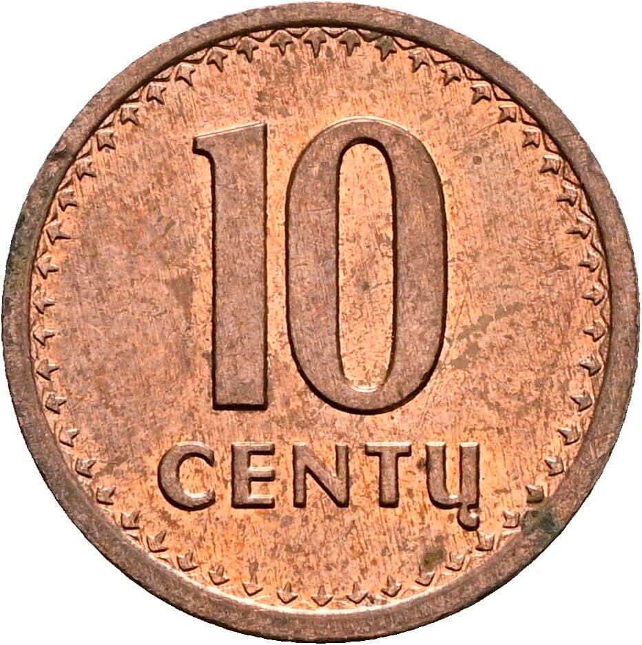 10 Centu 1991 – Vorderseite