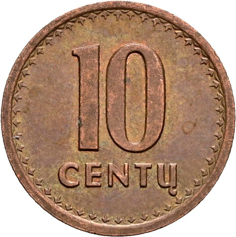 10 Centu 1991 – Vorderseite