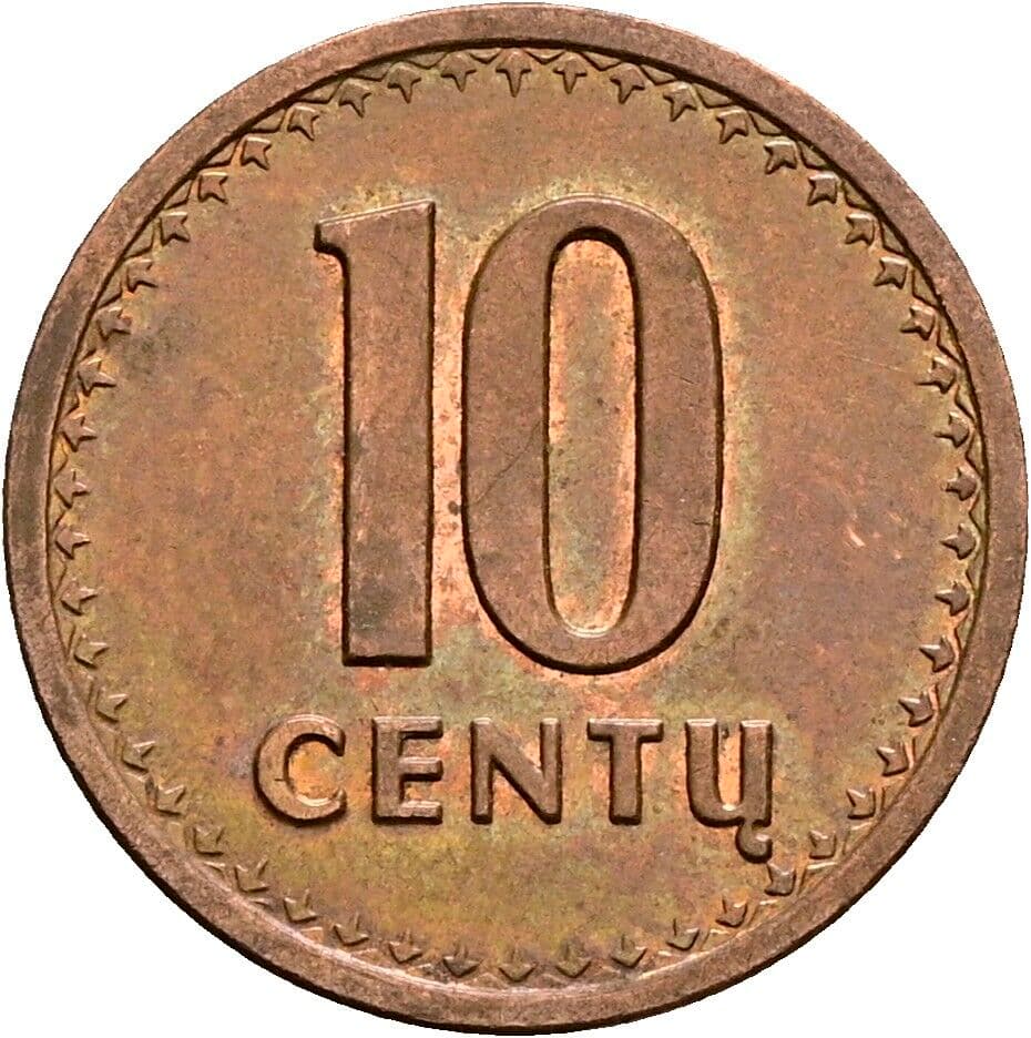 10 Centu 1991 – Vorderseite