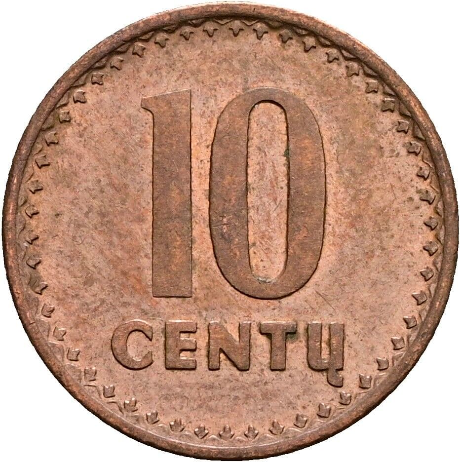 10 Centu 1991 – Vorderseite