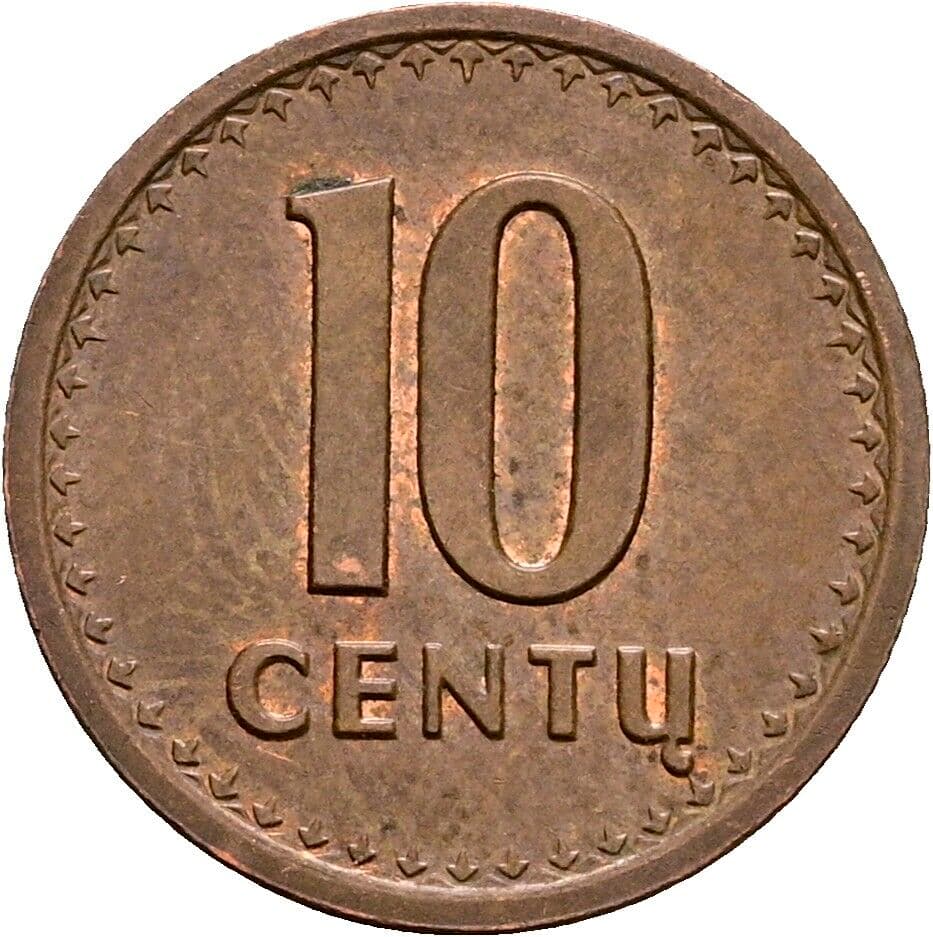 10 Centu 1991 – Vorderseite