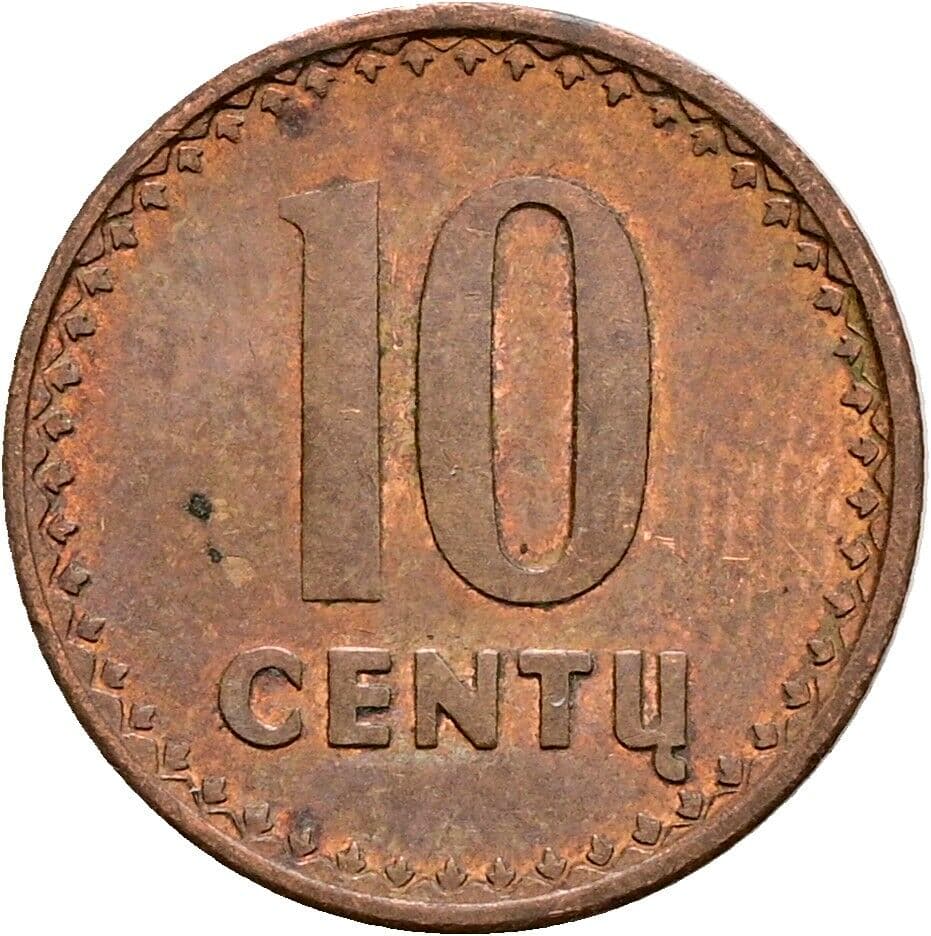 10 Centu 1991 – Vorderseite