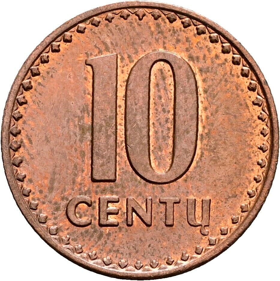 10 Centu 1991 – Vorderseite