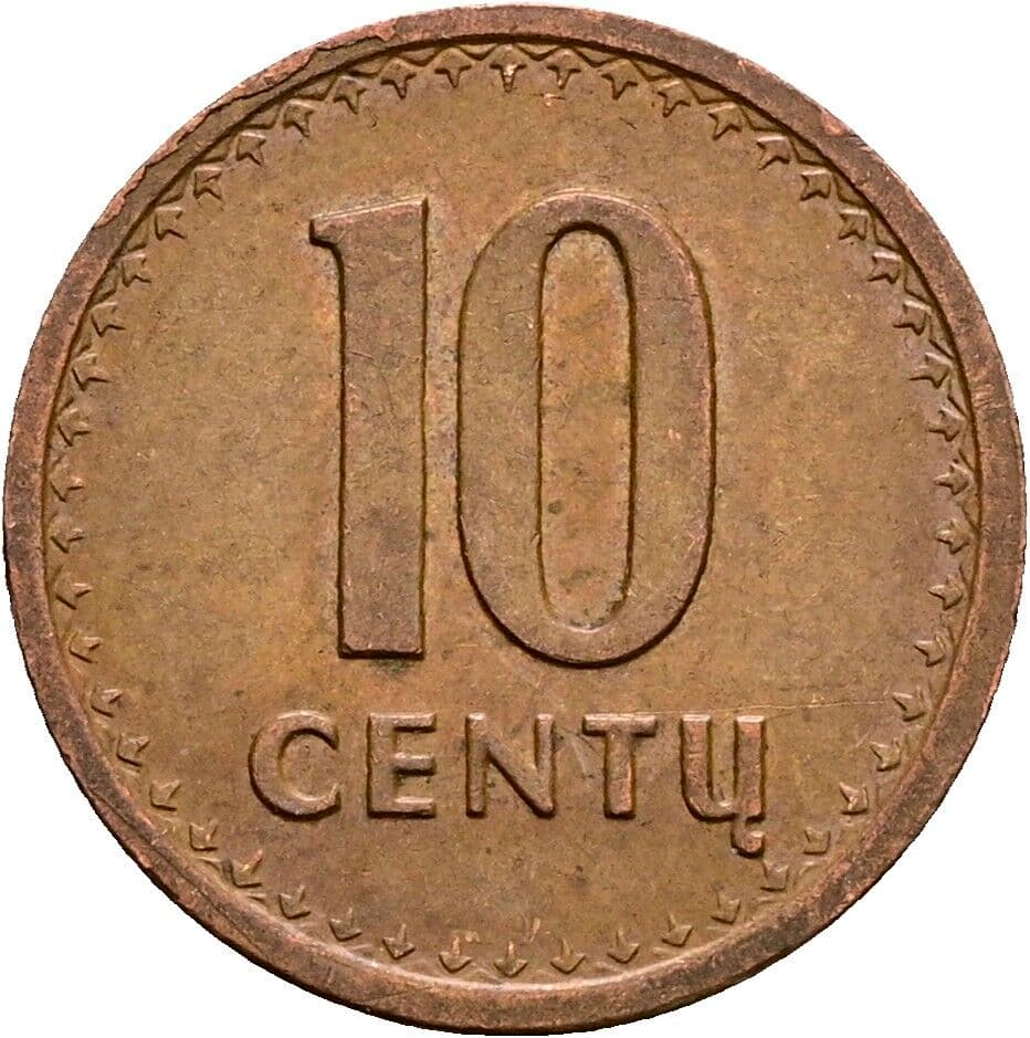 10 Centu 1991 – Vorderseite