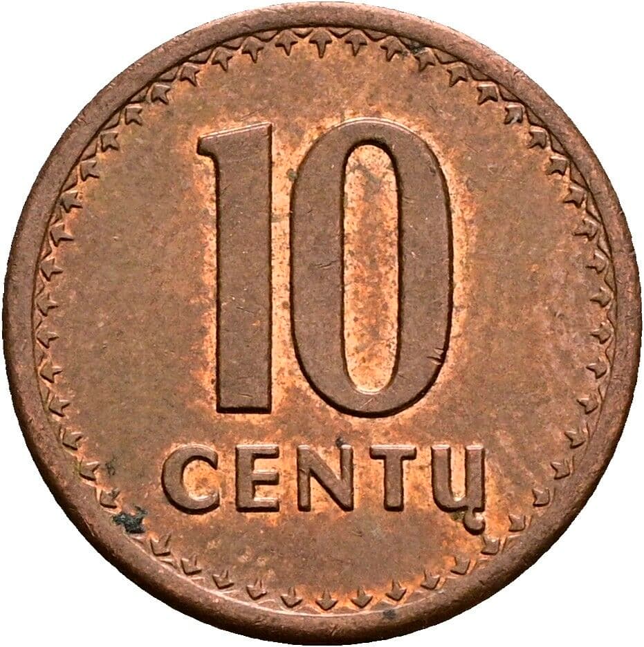 10 Centu 1991 – Vorderseite