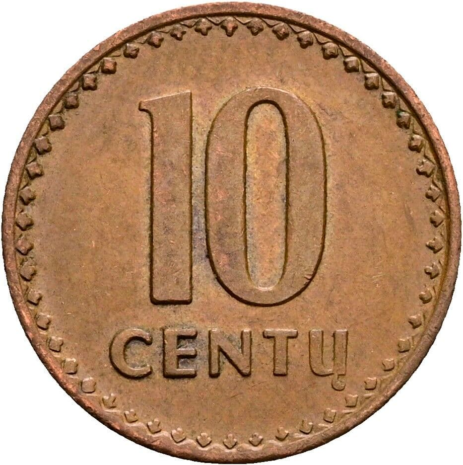 10 Centu 1991 – Vorderseite