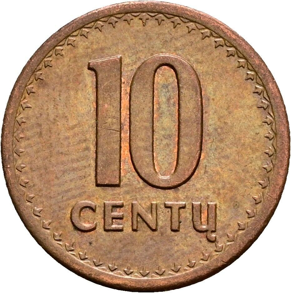 10 Centu 1991 – Vorderseite