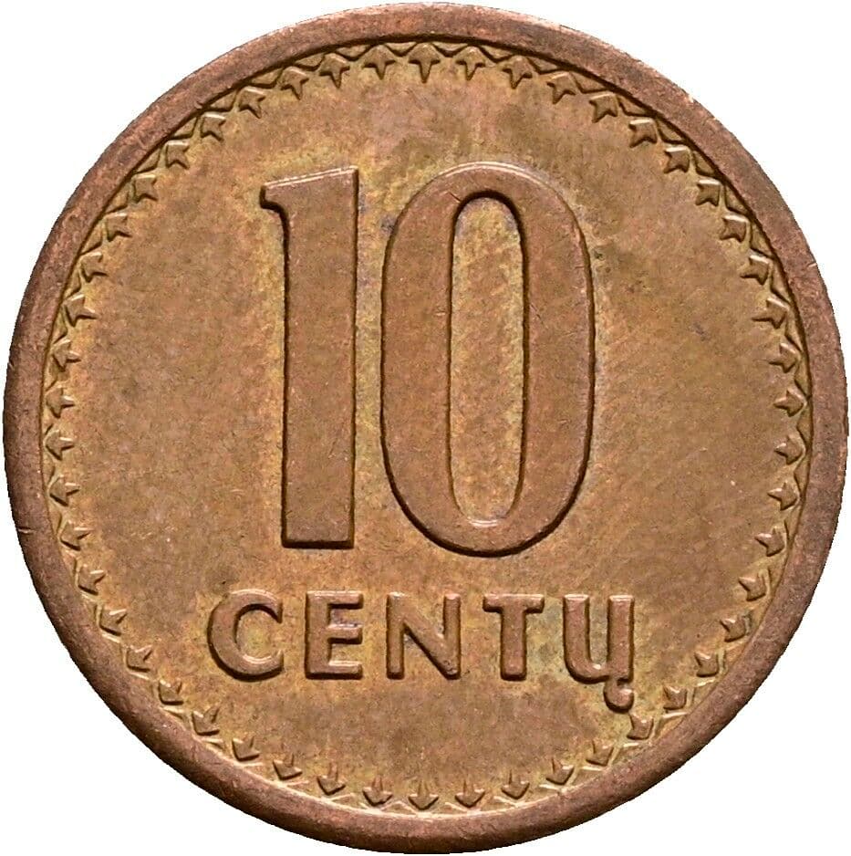 10 Centu 1991 – Vorderseite