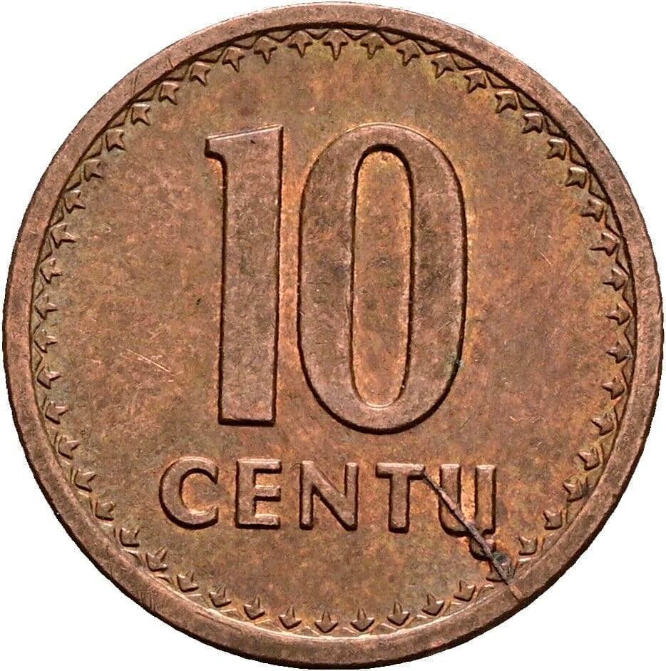 10 Centu 1991 – Vorderseite