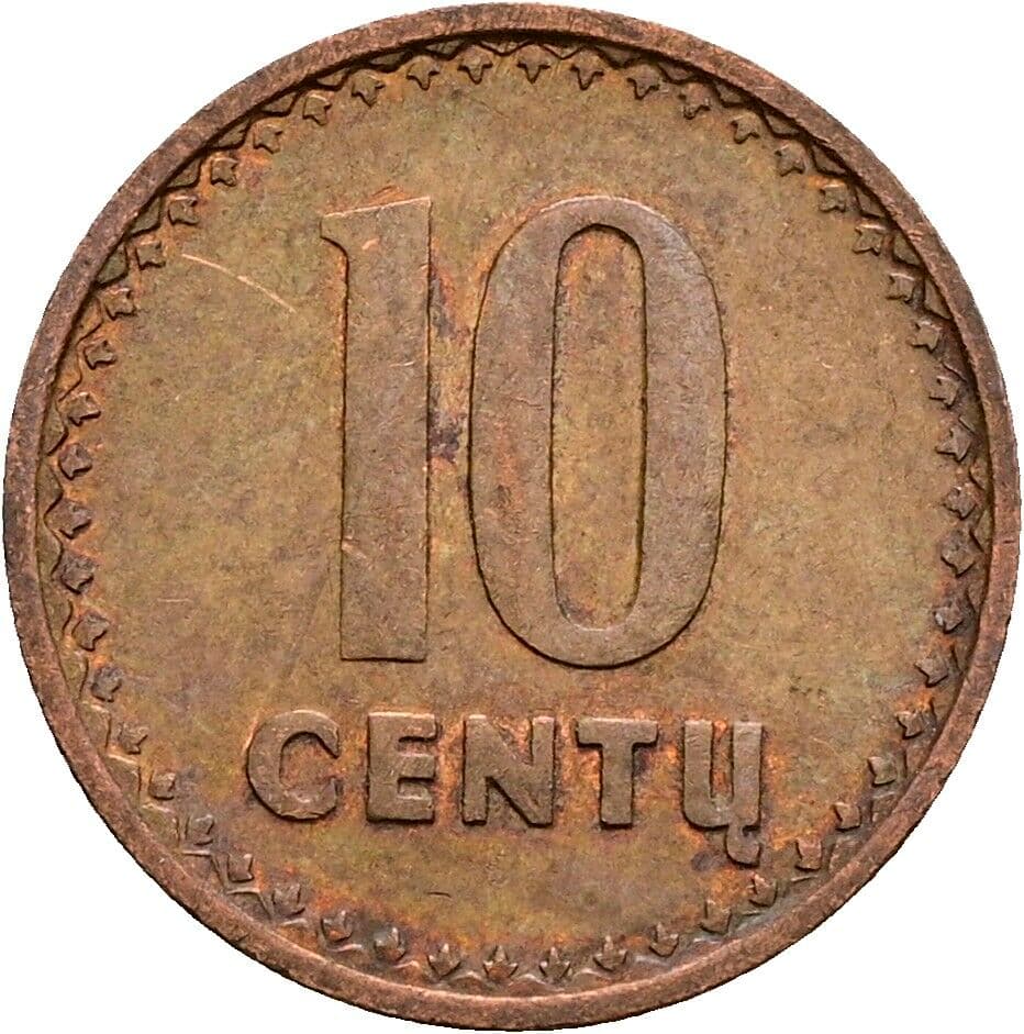 10 Centu 1991 – Vorderseite