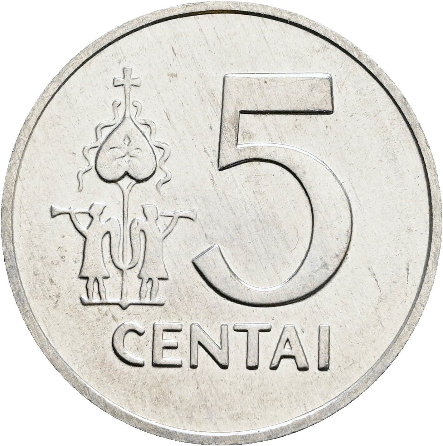 5 Centai 1991 – Vorderseite