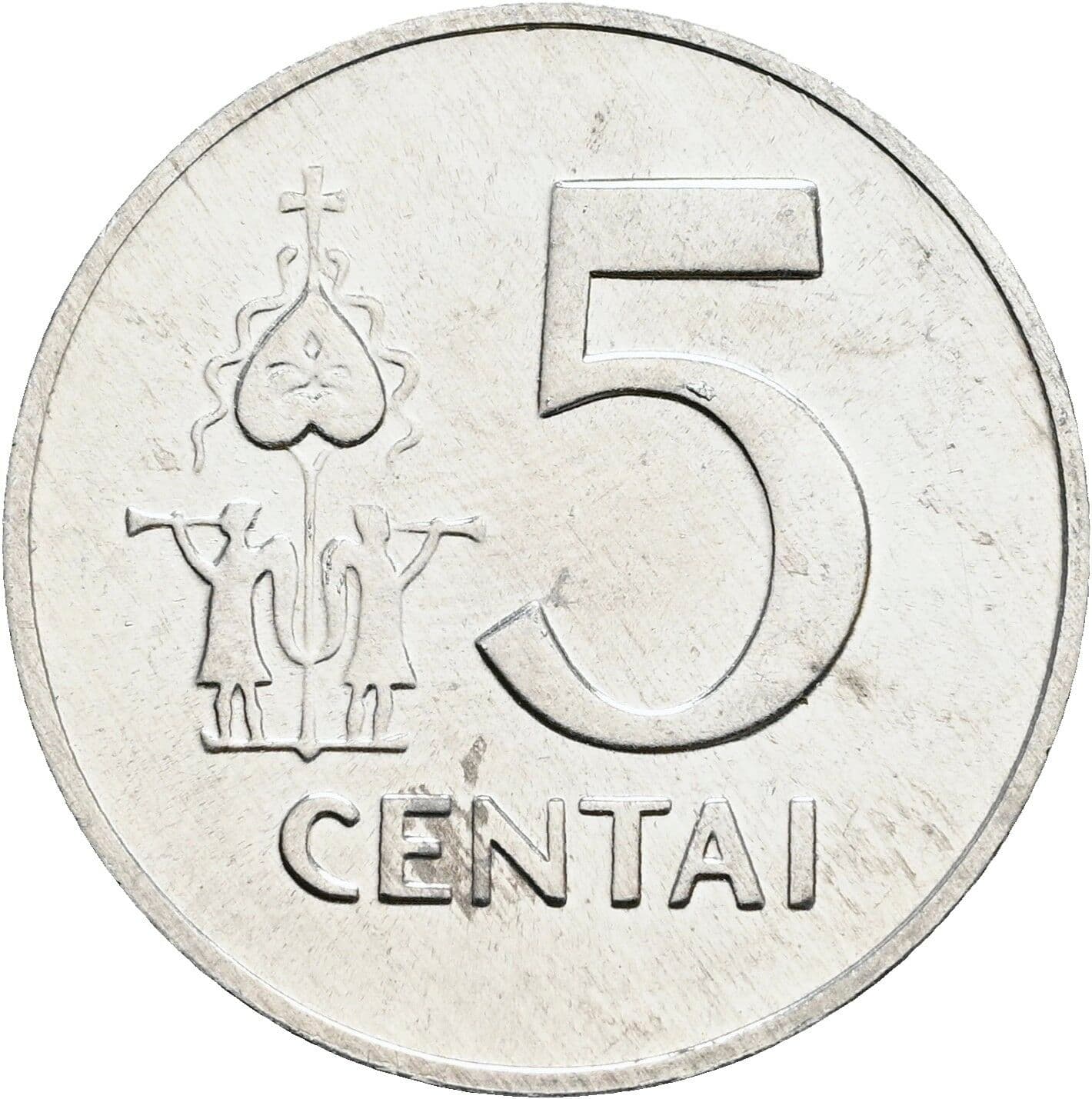 5 Centai 1991 – Vorderseite