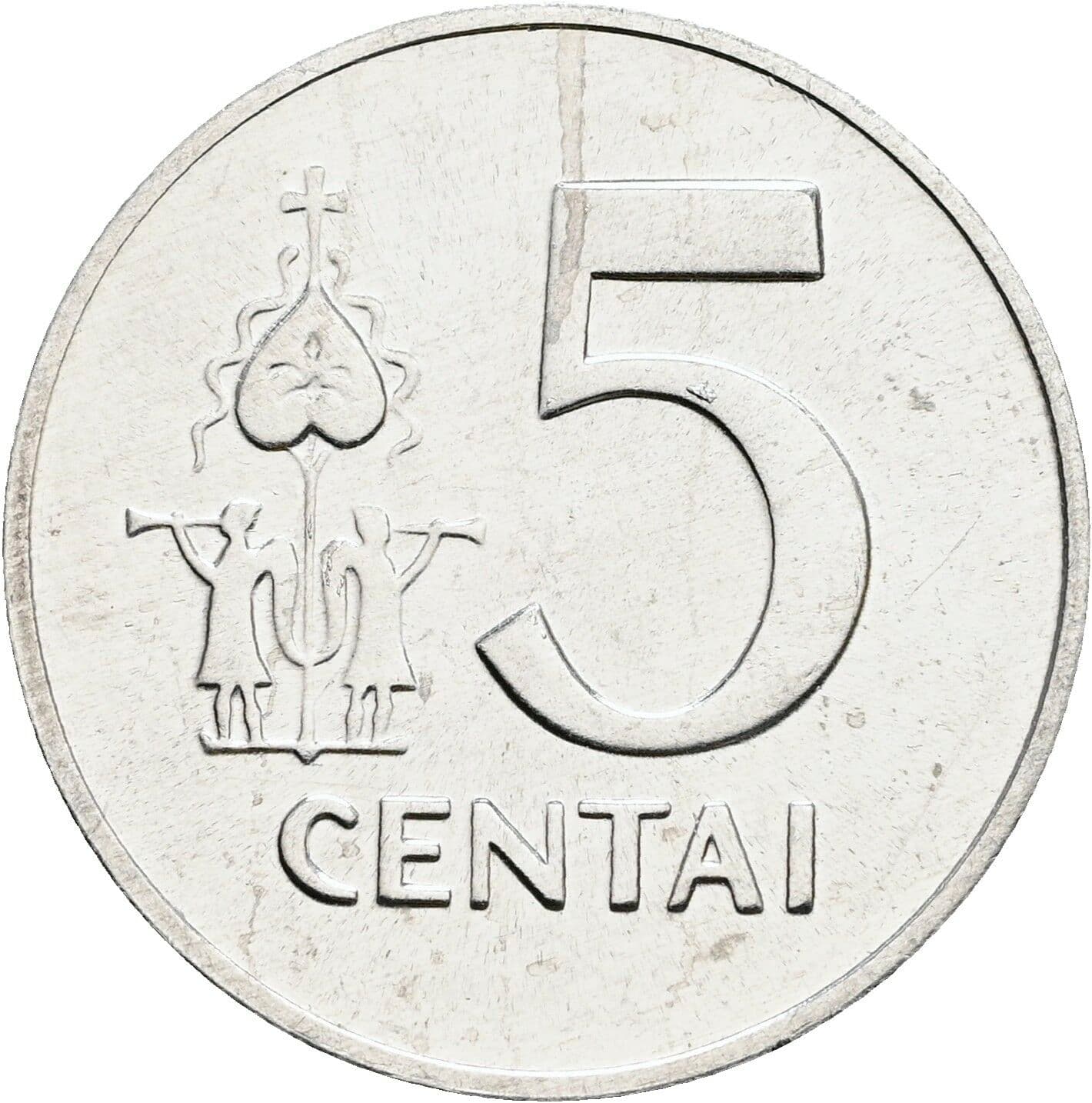 5 Centai 1991 – Vorderseite