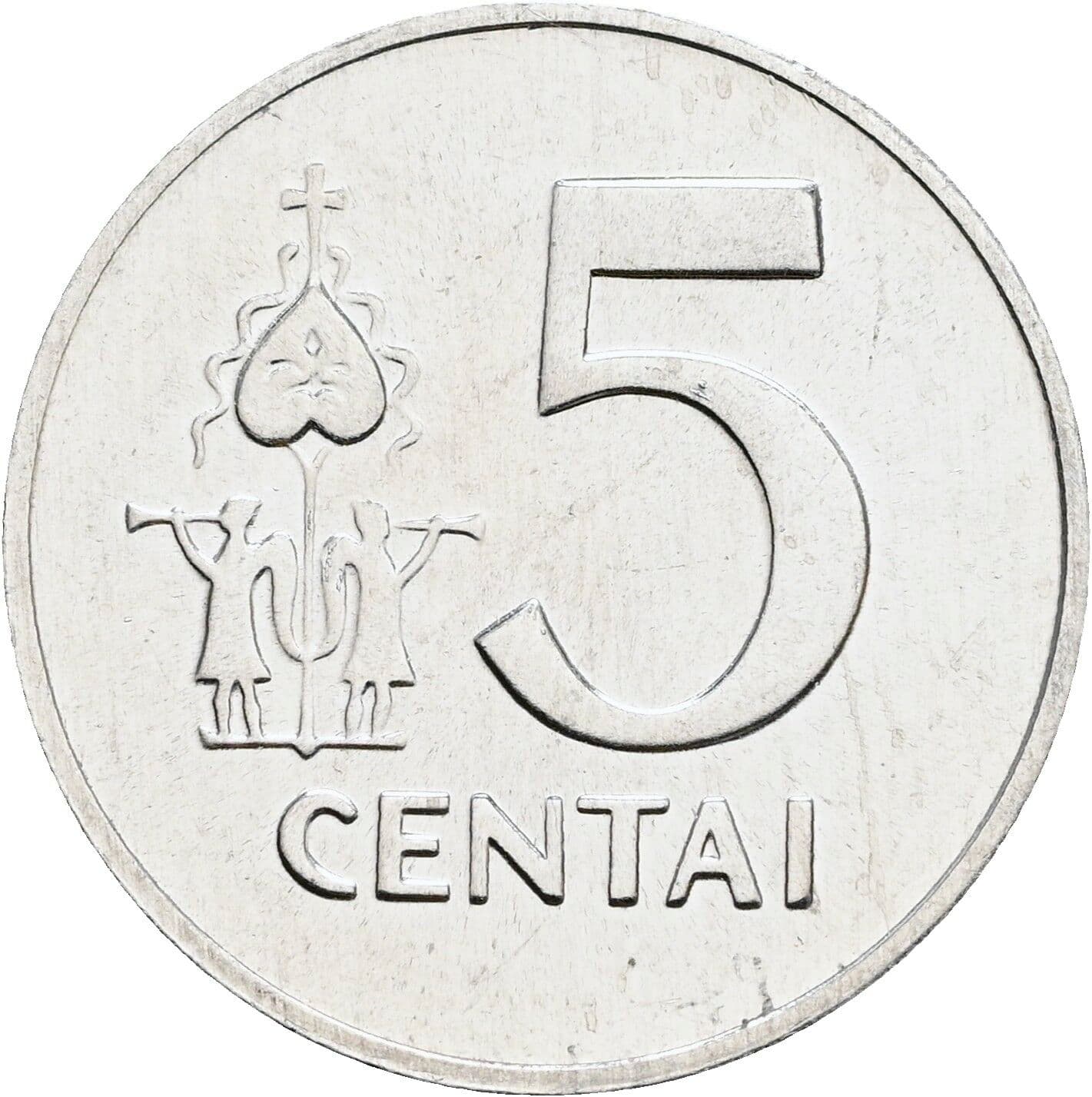5 Centai 1991 – Vorderseite