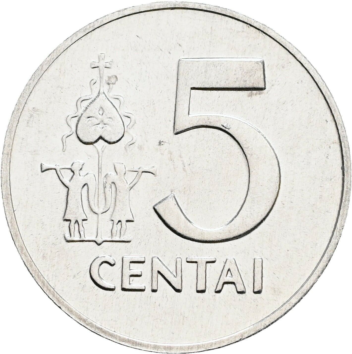 5 Centai 1991 – Vorderseite