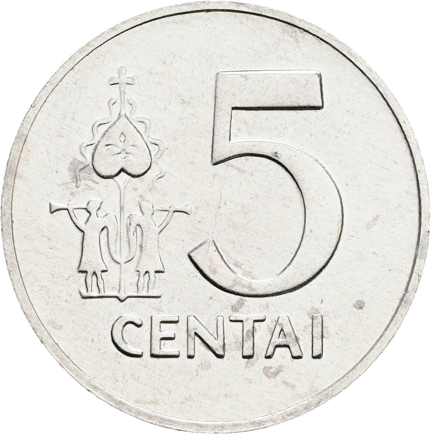 5 Centai 1991 – Vorderseite