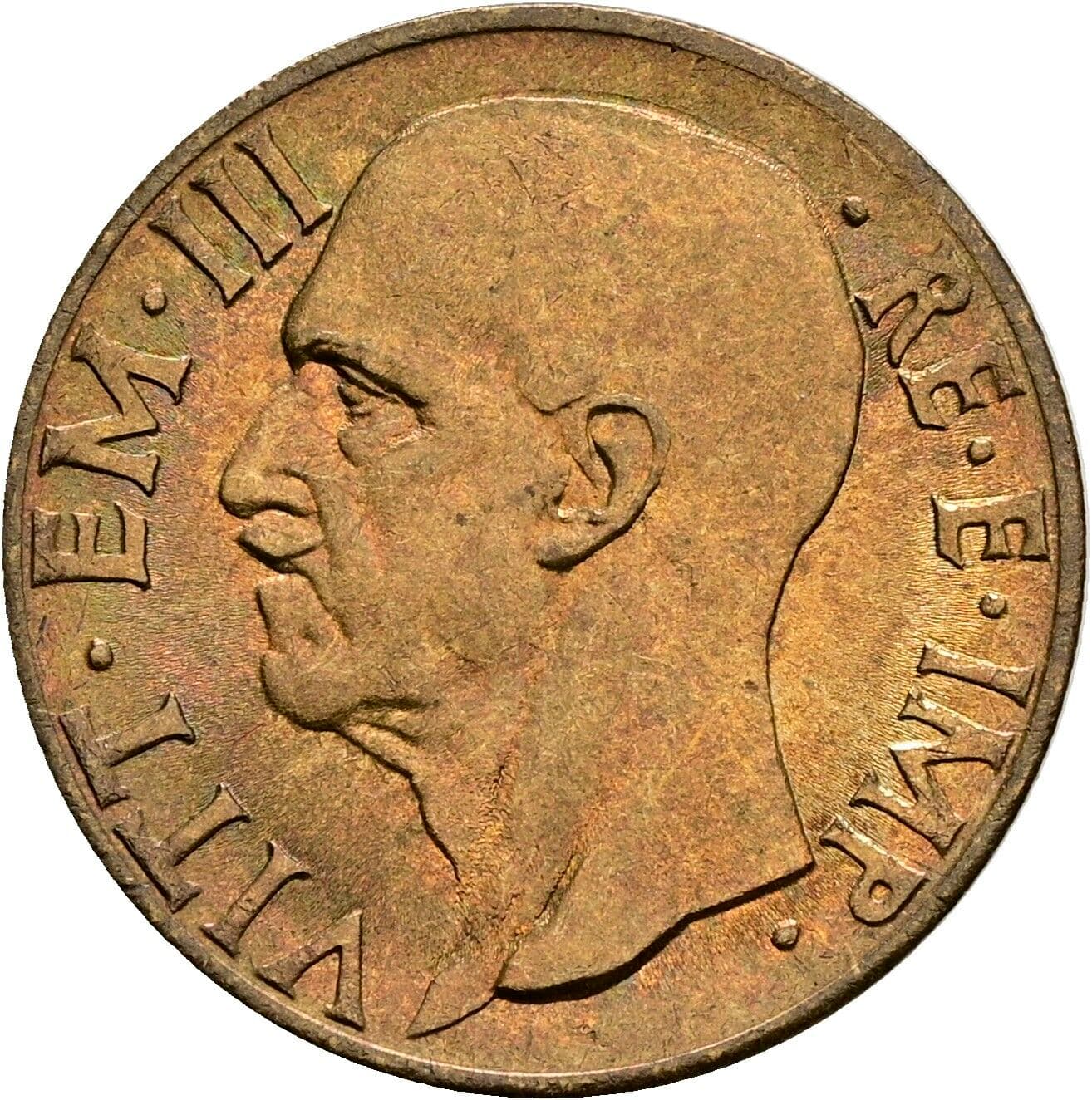 10 Centesimi Vittorio Emanuele III. 1900-1946 1940 – Vorderseite